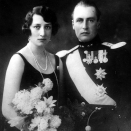 Forlovelsen mellom Kronprins Olav og Prinsesse Märtha av Sverige ble annonsert i Stockholm 14. januar 1929. Foto: NTB arkiv